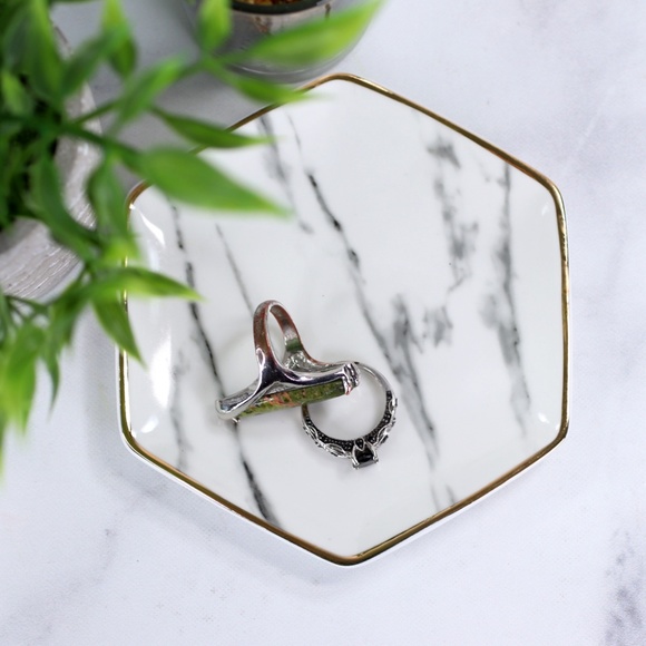 Anthropologie Jewelry - Pier 1 Marble Ring Dish